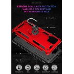 Wholesale Tech Armor Ring Stand Grip Case with Metal Plate for Samsung Galaxy A42 5G (Red)